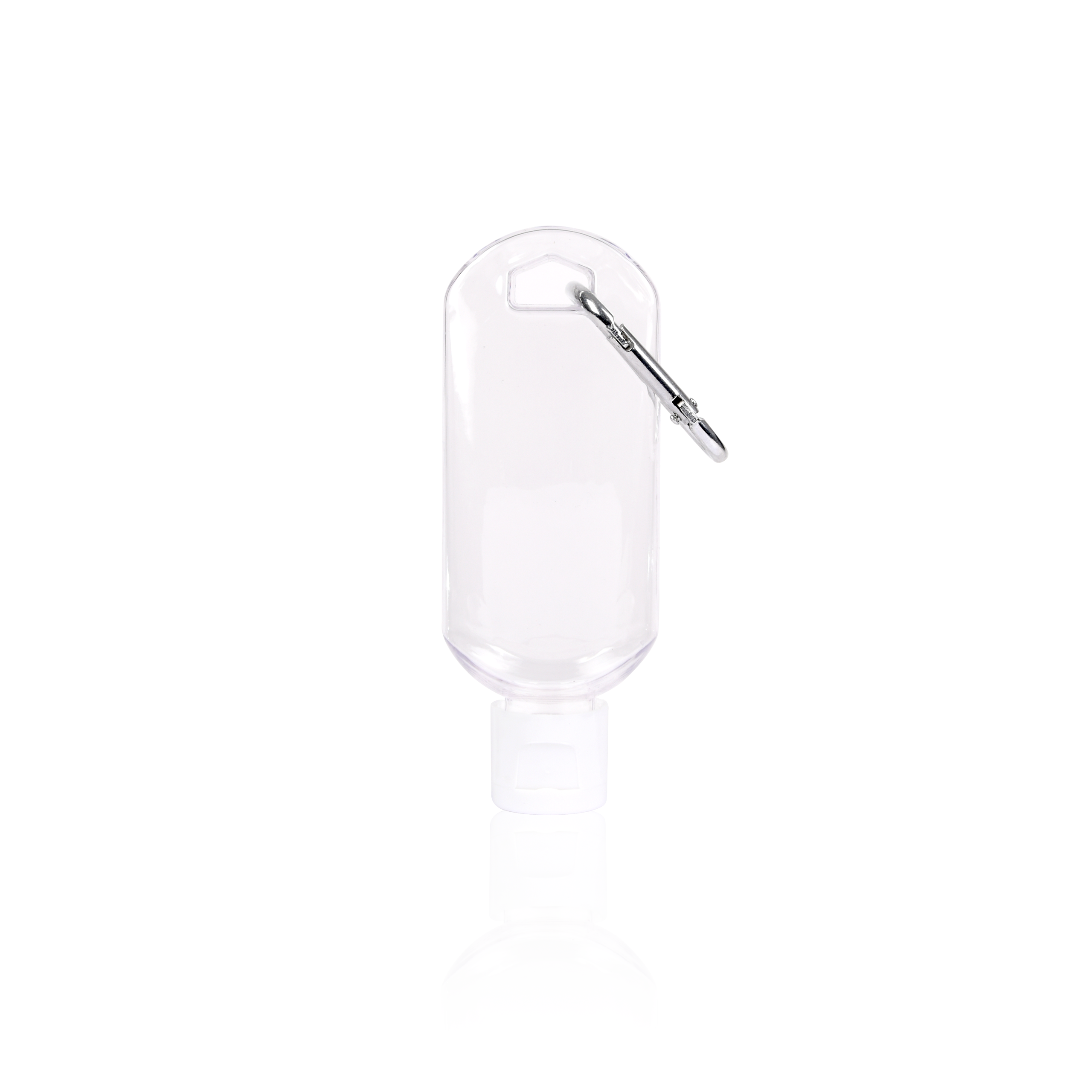 50ml Clear PVC Tottle Bottle with Carabiner