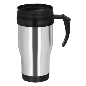 tour travel mug silver