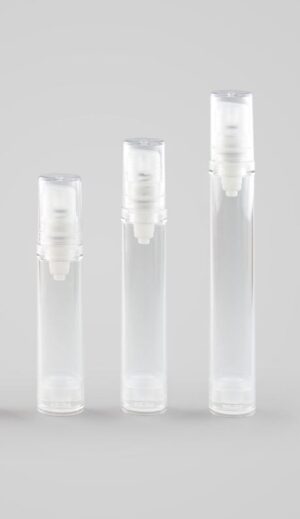 clear airless pump bottles